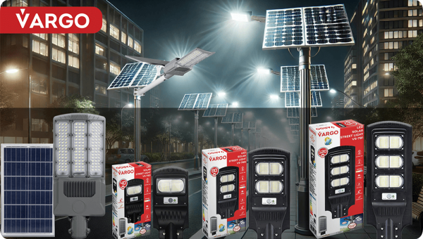 Vargo LED street lights cu panou solar
